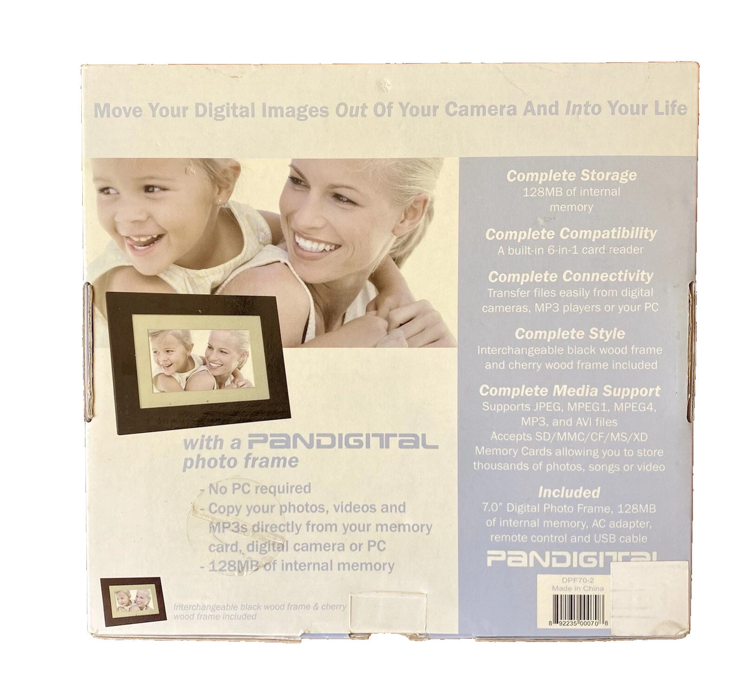 Pandigital 7" Digital Picture Frame  New  No PC Required DPF70-1