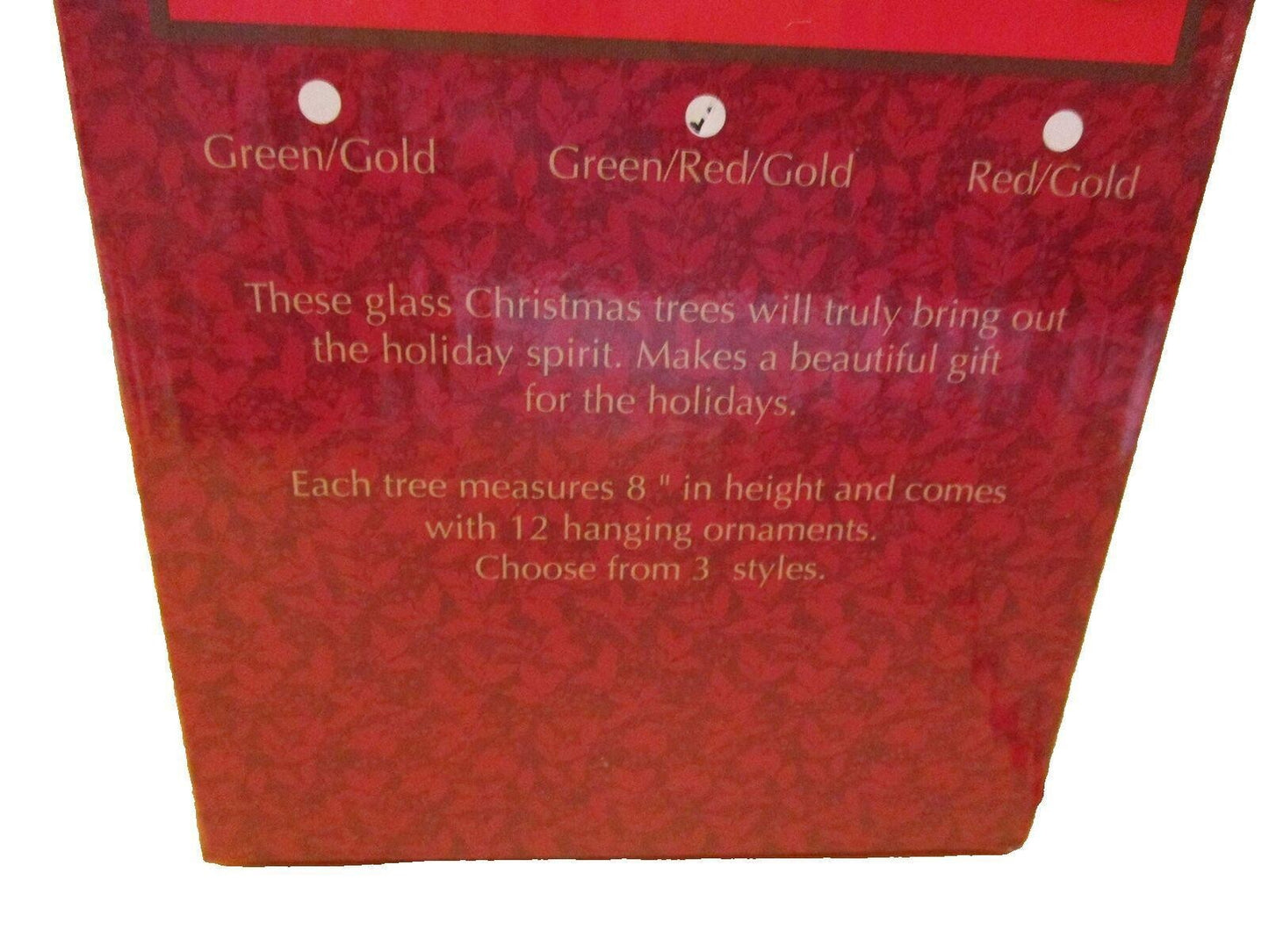 Holiday Tis The Season Christmas Tree All Glass Ornament 8"