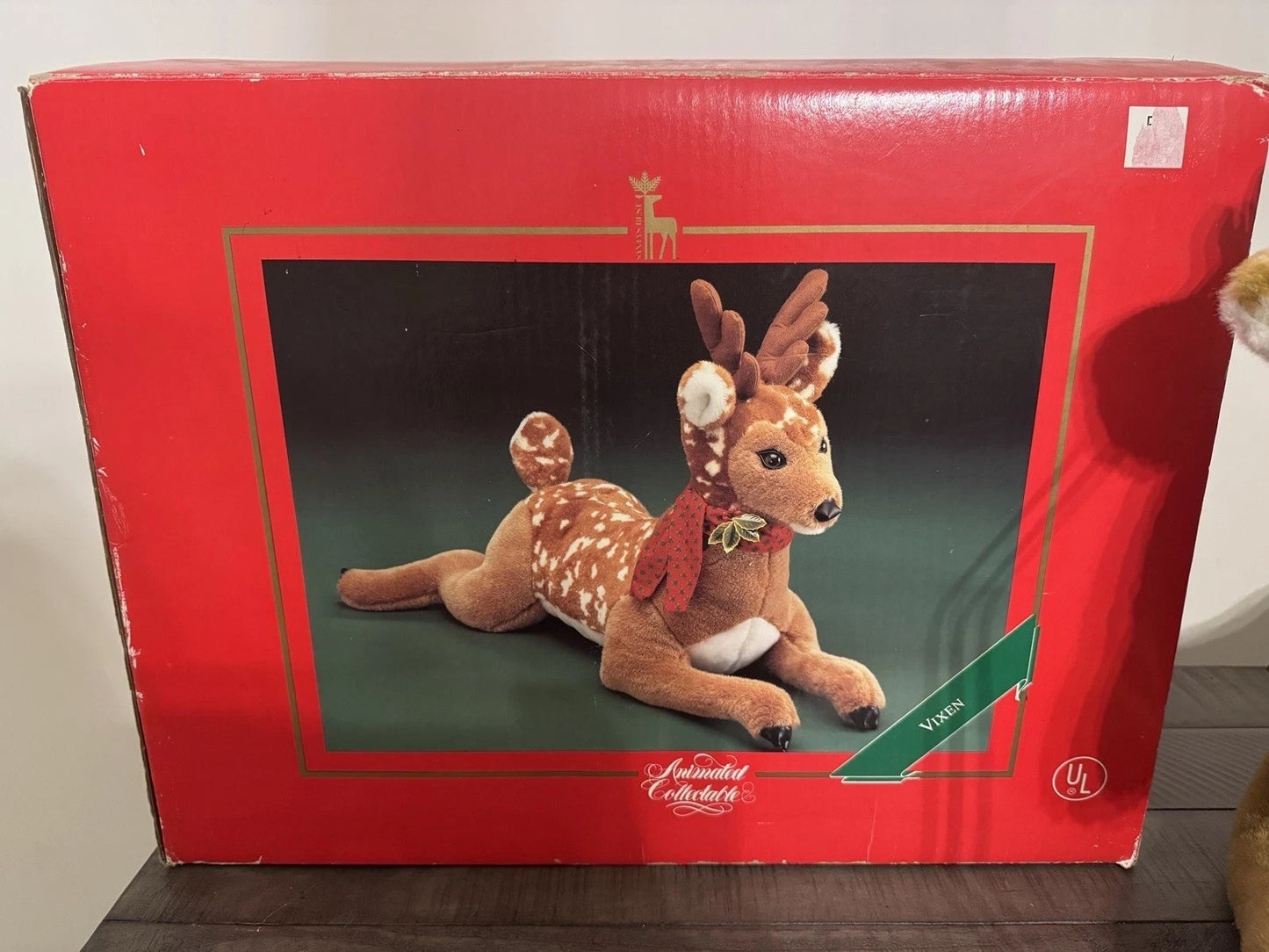 Vintage Santa’s Best Standing Reindeer Dasher Plush Animated 27” Motionette 1993