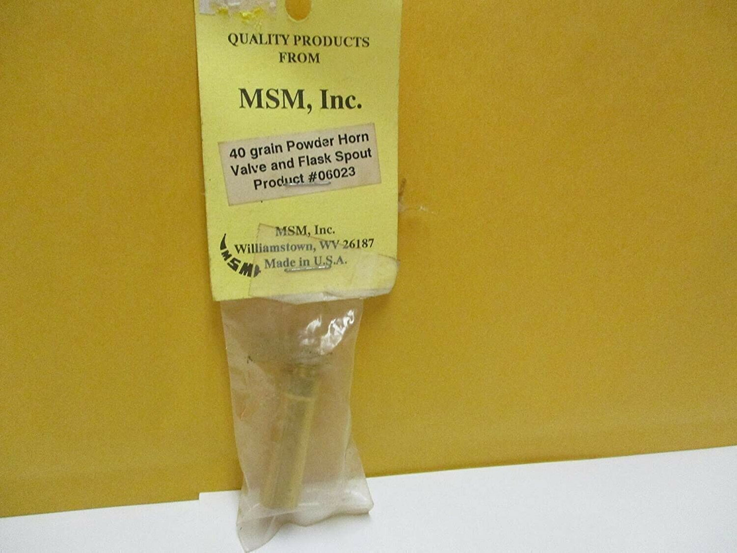 MSM 40 Grain Powder Horn Valve and Flask Spout