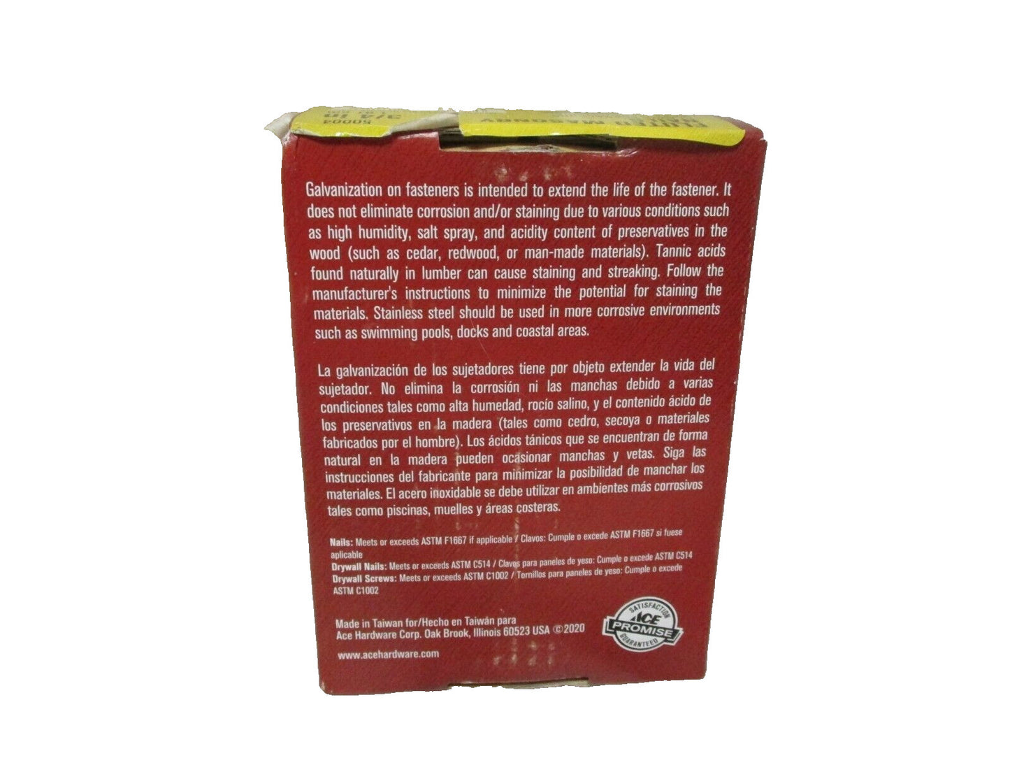 Ace 50004 ACE" Masonry Fluted Shank Nail 3/4" 1 lb.