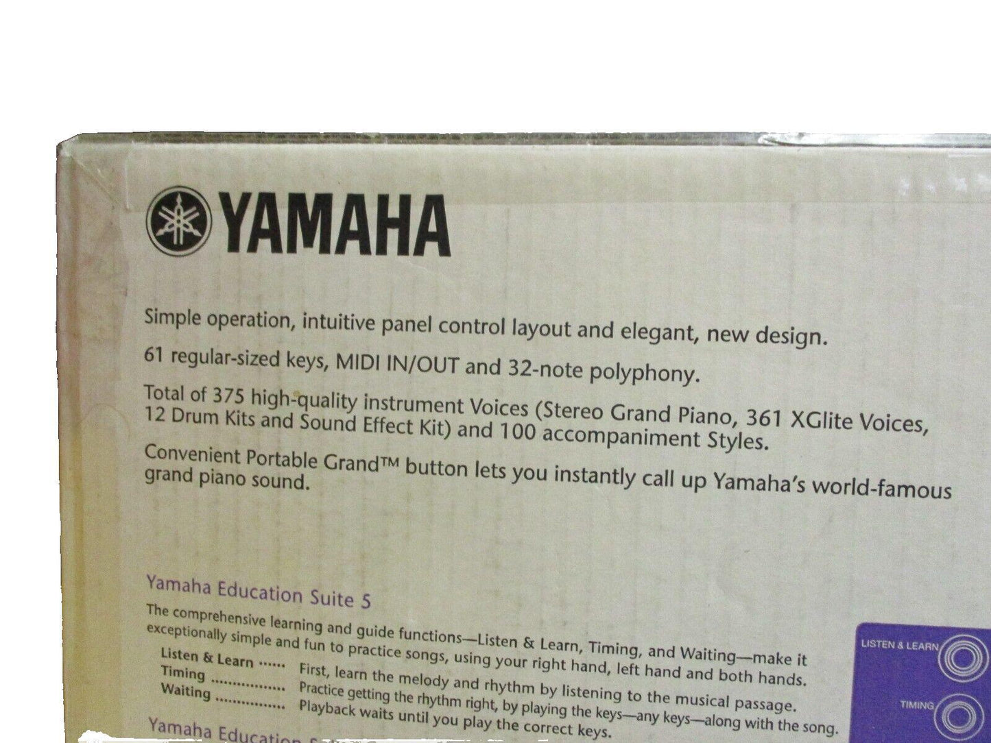Yamaha YPT-210 Keyboard Black - 61 Keys New Old Stock