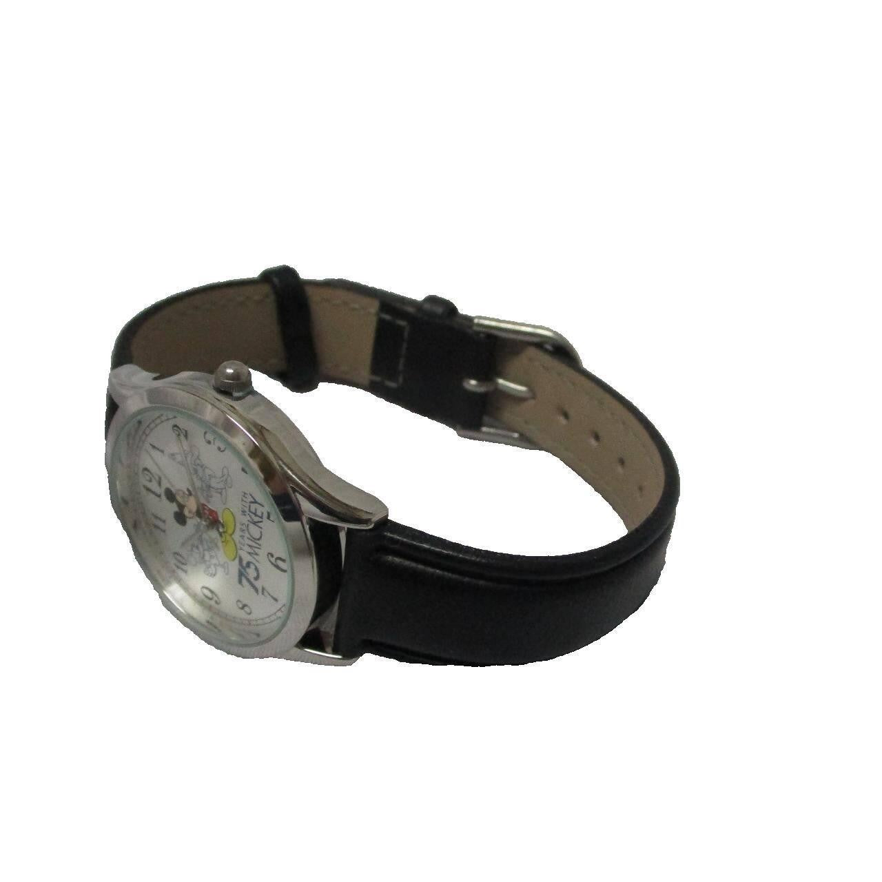 Vintage 75 Years With Mickey Children Wrist Watch With Leather Band