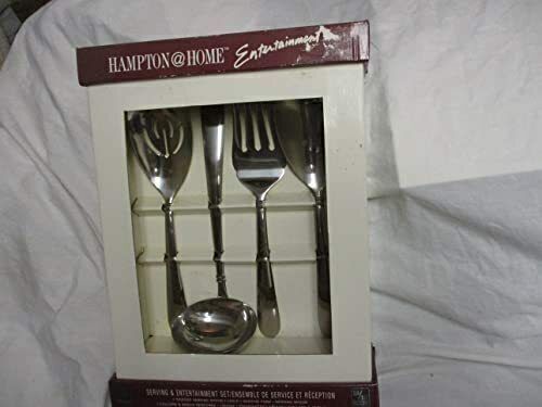 Hampton Home 4 Piece 12" Long Serving & Entertainment Set 18/10 The Finest Stain