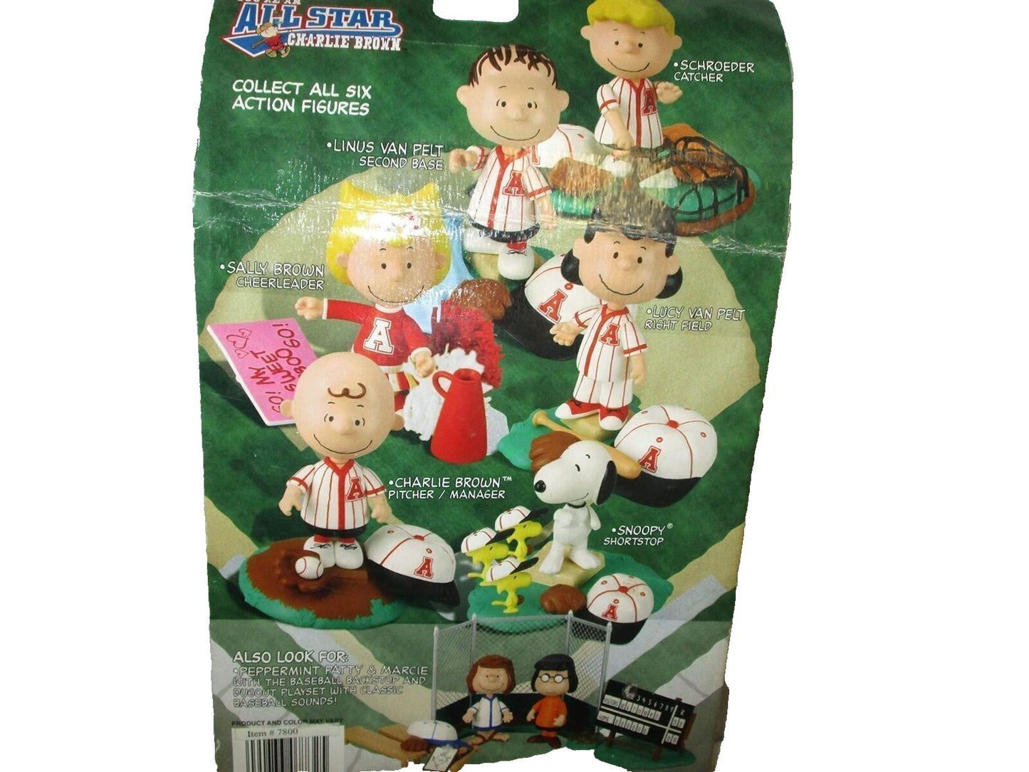 Peanuts Charlie Brown Lucy Van Pelt Baseball Figure with Bat, Glove, and Cap