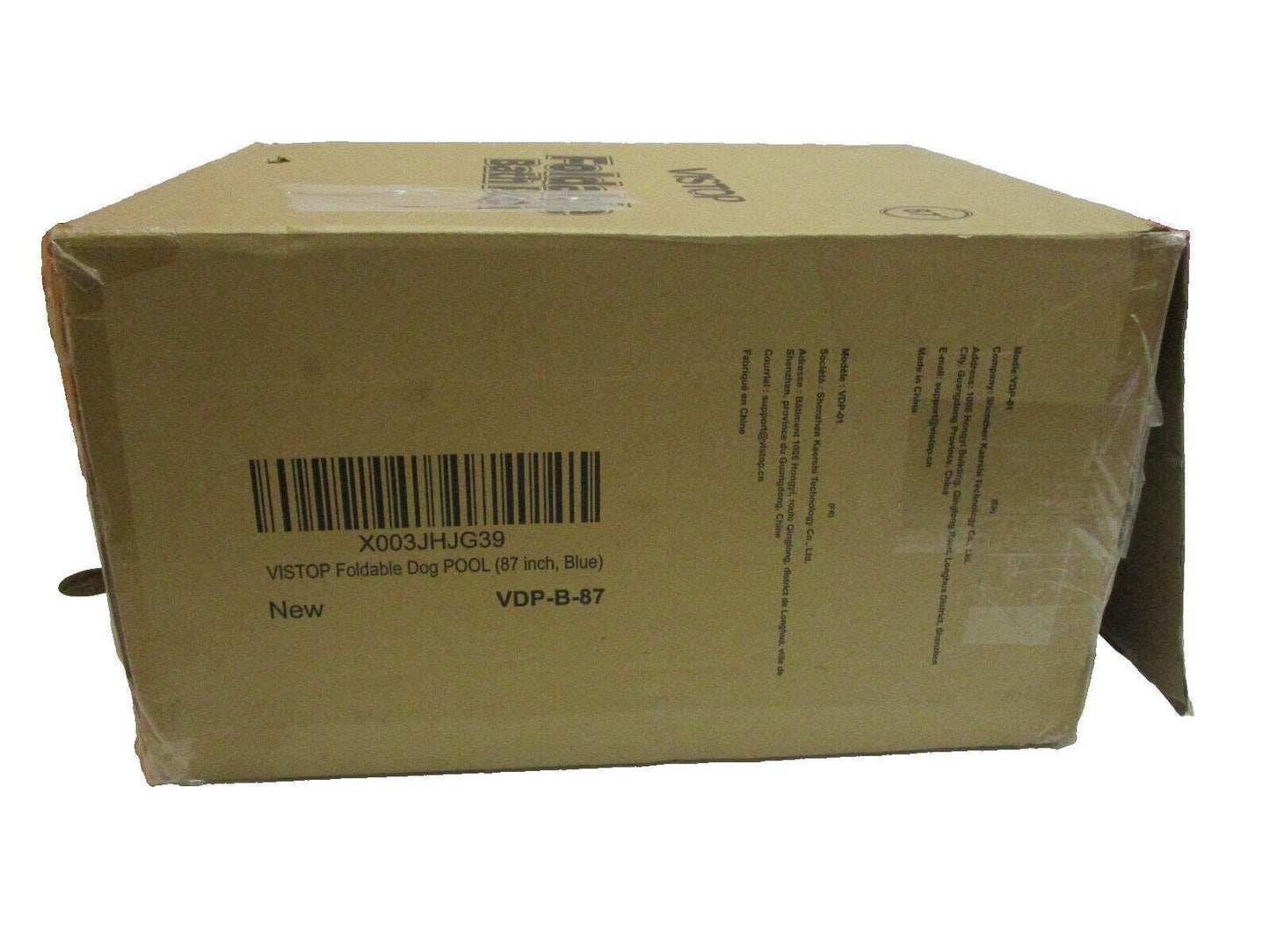 Vistop Foldable XX Large Dog Pool 87" Color Blue