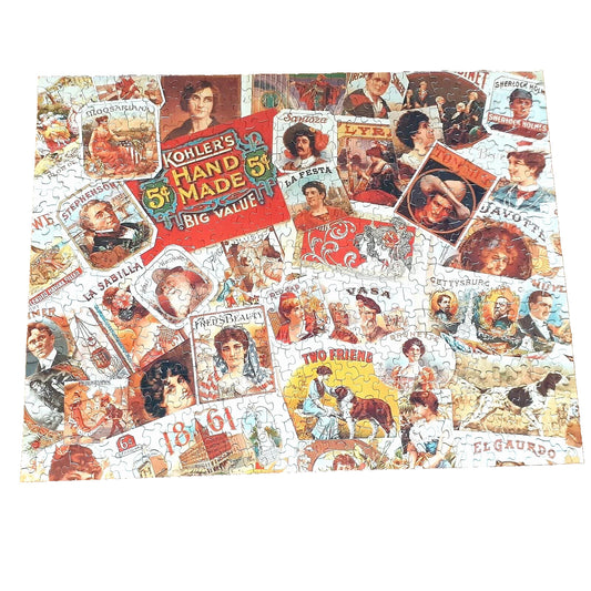 Springbok Puzzle Cigar Labels Collage 500 Piece Jigsaw Victorian Art Complete