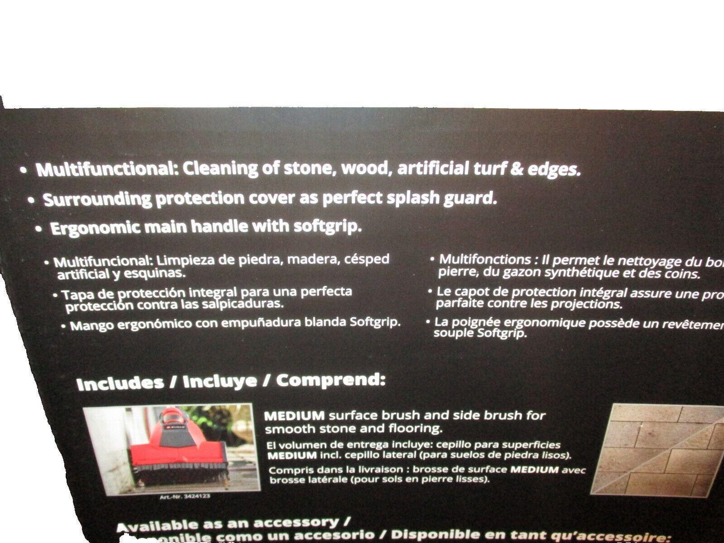 Einhell 18V Cordless Patio Cleaner Brush Wet & Dry Cleaning Stone Wood Tool Only