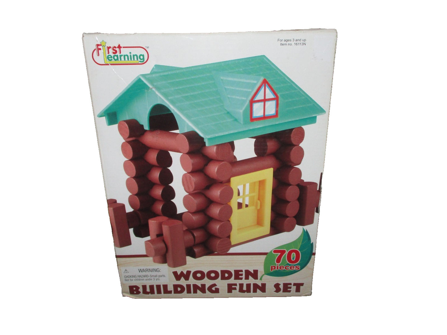 First Earning 70 Pieces Wooden Building Fun Set Item No. 16113N Vintage