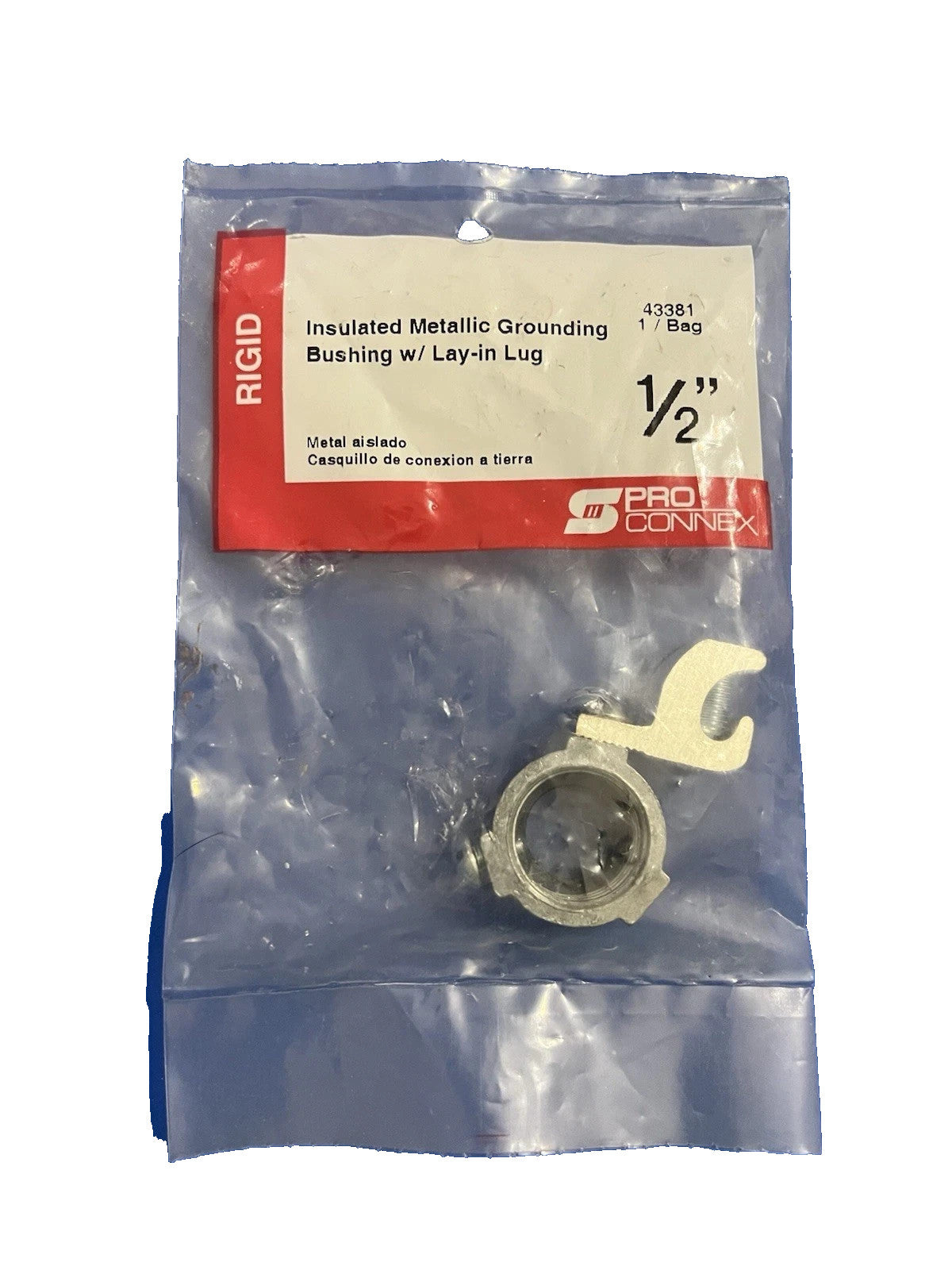 Sigma Electric 43381 ProConnex Zinc Die Cast Insulated Grounding Bushing 1/2 in.