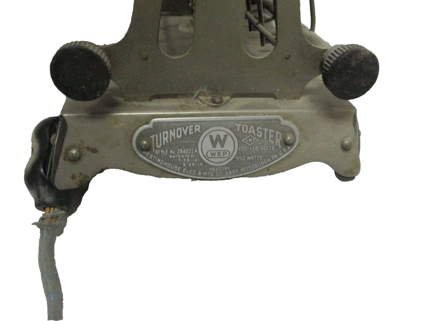 Vintage Westinghouse Vintage 1920s Turnover Toaster 550 Watts 120 Volt Style