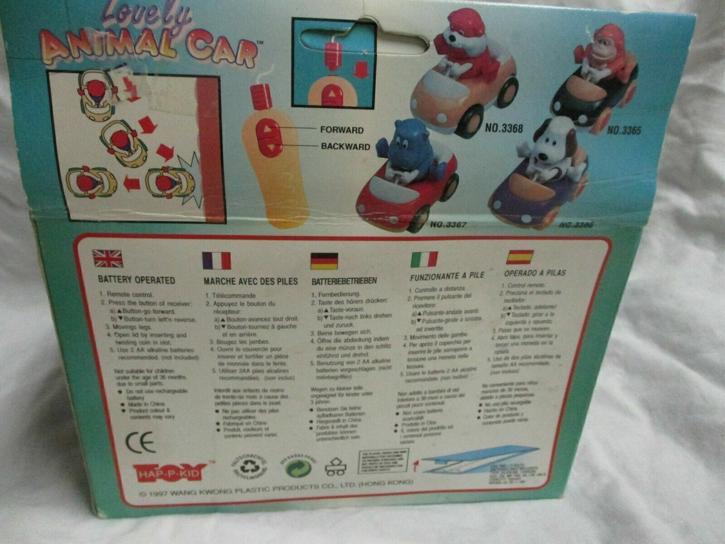 Vintage 1997 Lovely Animal Car Remote Control Playset