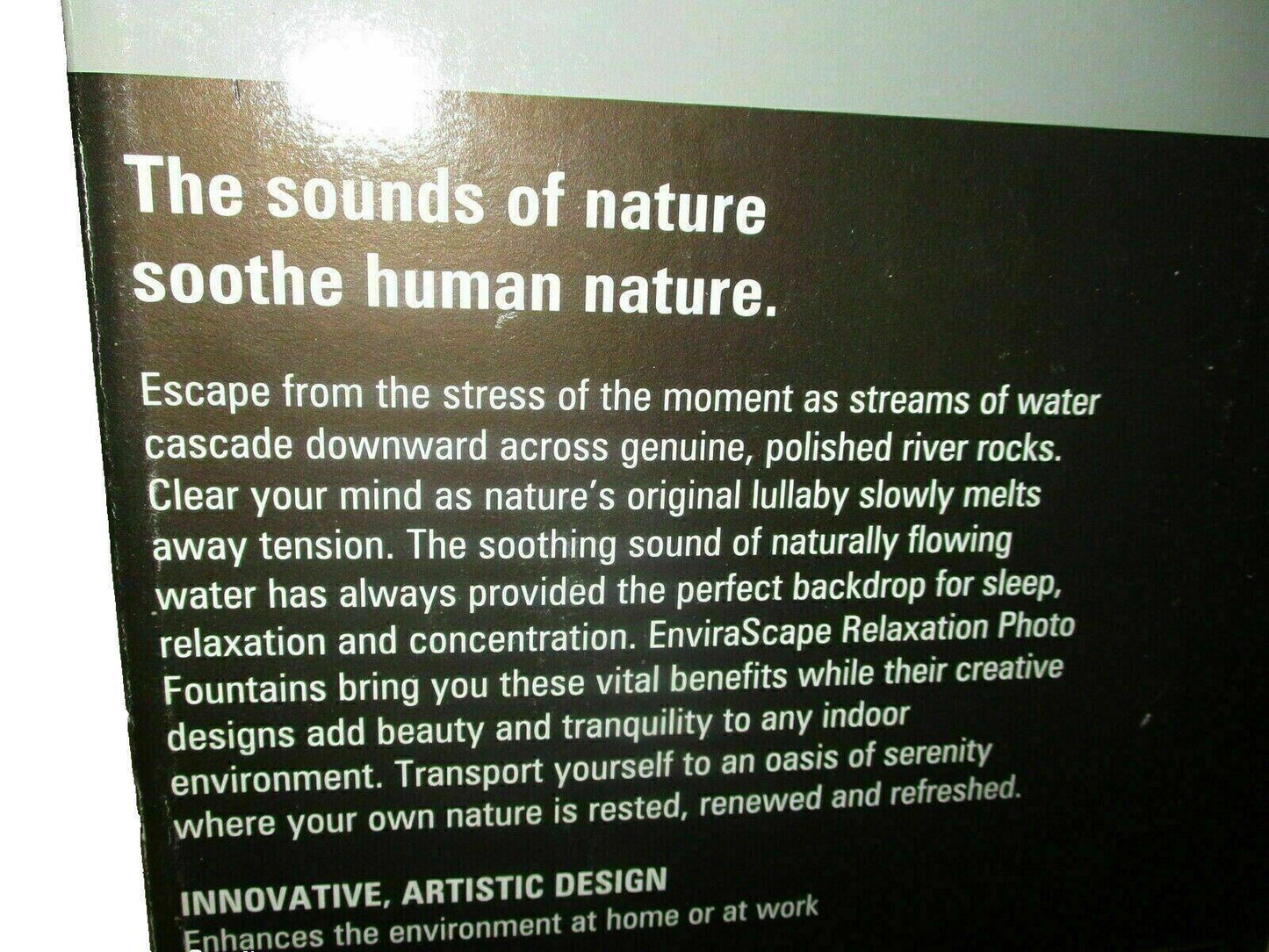 Homedics Envirascape Combination Picture Frame & Relaxation Fountain 4"x6" Photo