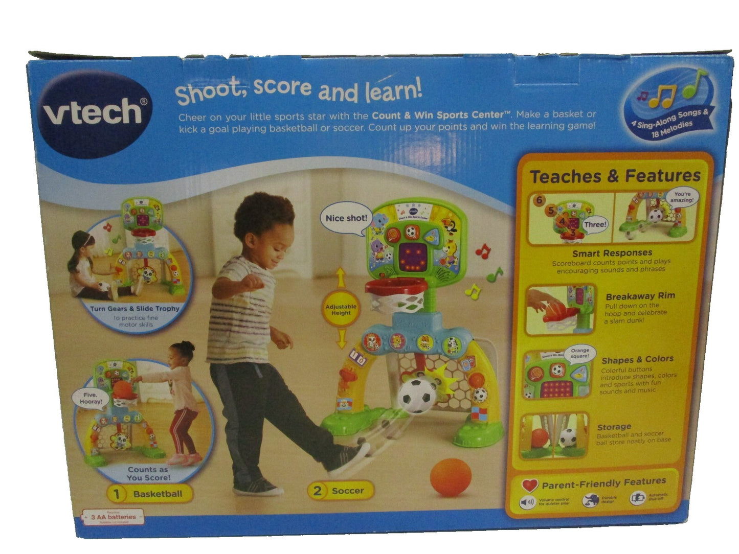 VTech Count & Win Sports Center Basketball Soccer Toddler Kids Learning Game