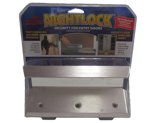 Taylor Brothers Door Barricade Nightlock Security Lock Silver Finish Heavy Duty