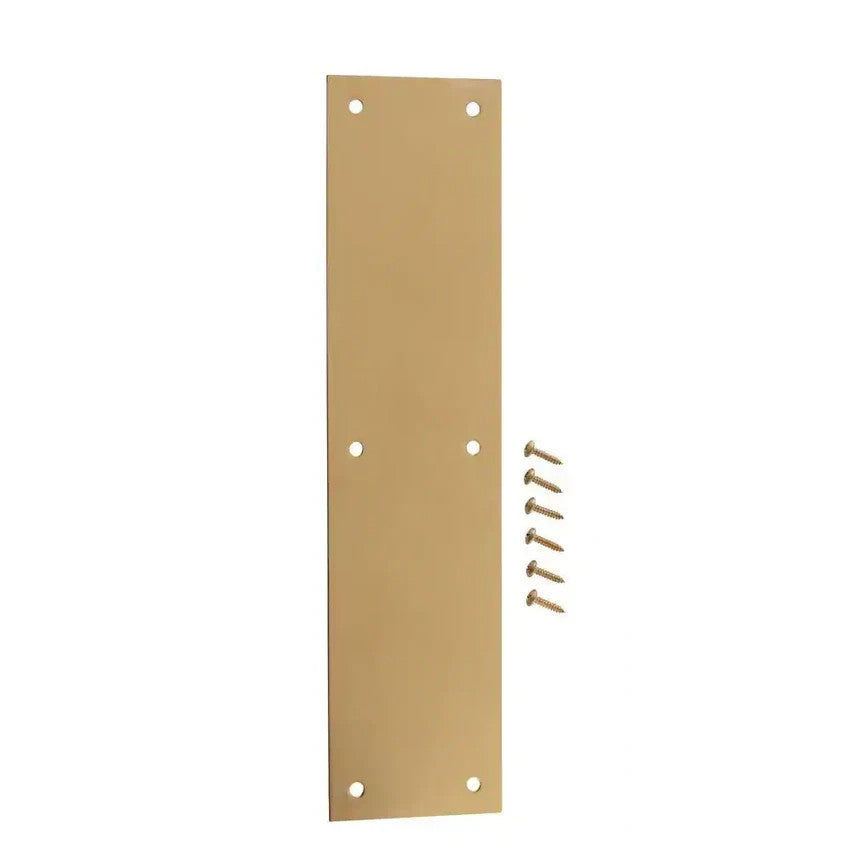 Ace 3-1/2 In. X 15 In. Bright Brass Push Plate