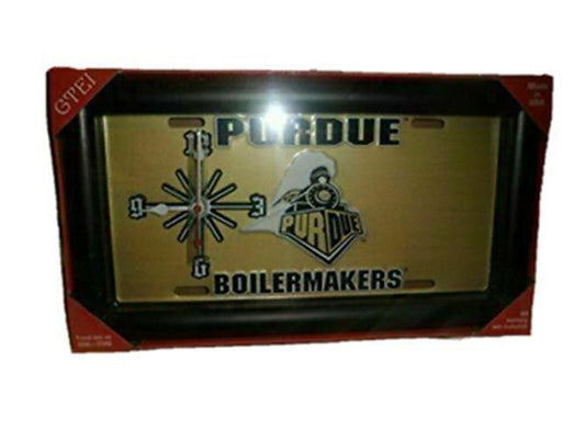 License Plate Wall Clock Purdue Boilermakers