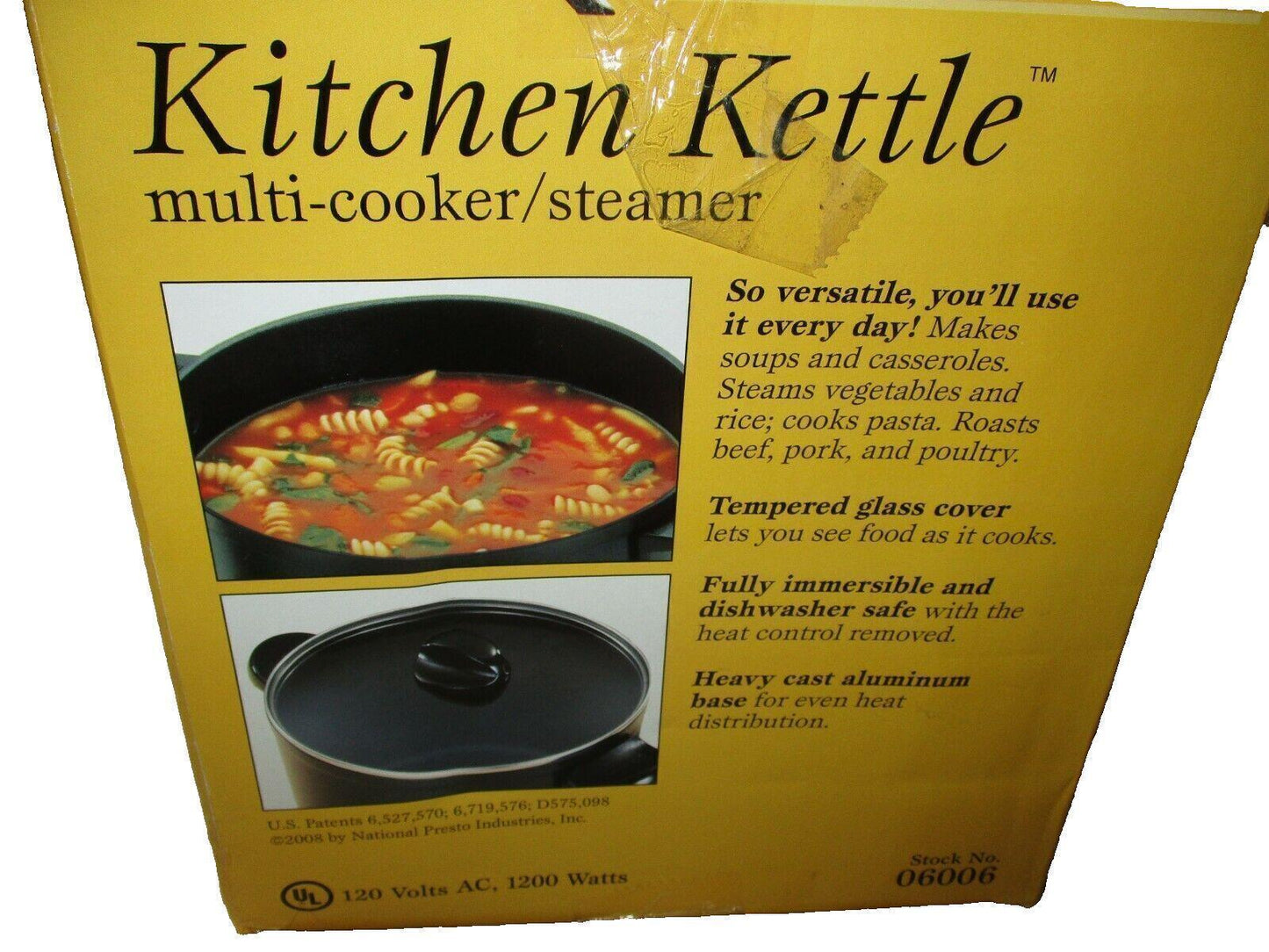 Presto Kitchen Kettle Multi Cooker / Steamer 06006