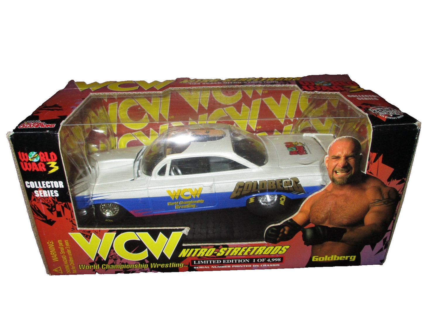Racing Champions 1998 WCW Nitro-Streetrods 1:24 World War 3 Goldberg Car