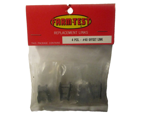 Farm-Test Replacement Links #40 Offset Link 4 pack
