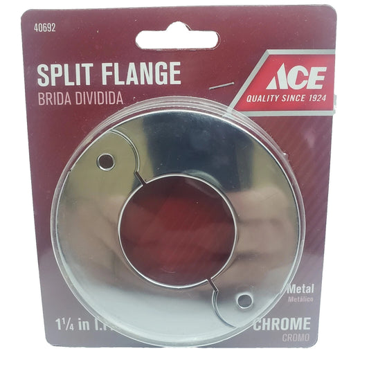 ACE Split Flange Chrome Metal   1-1/4" I.P.S  #40692