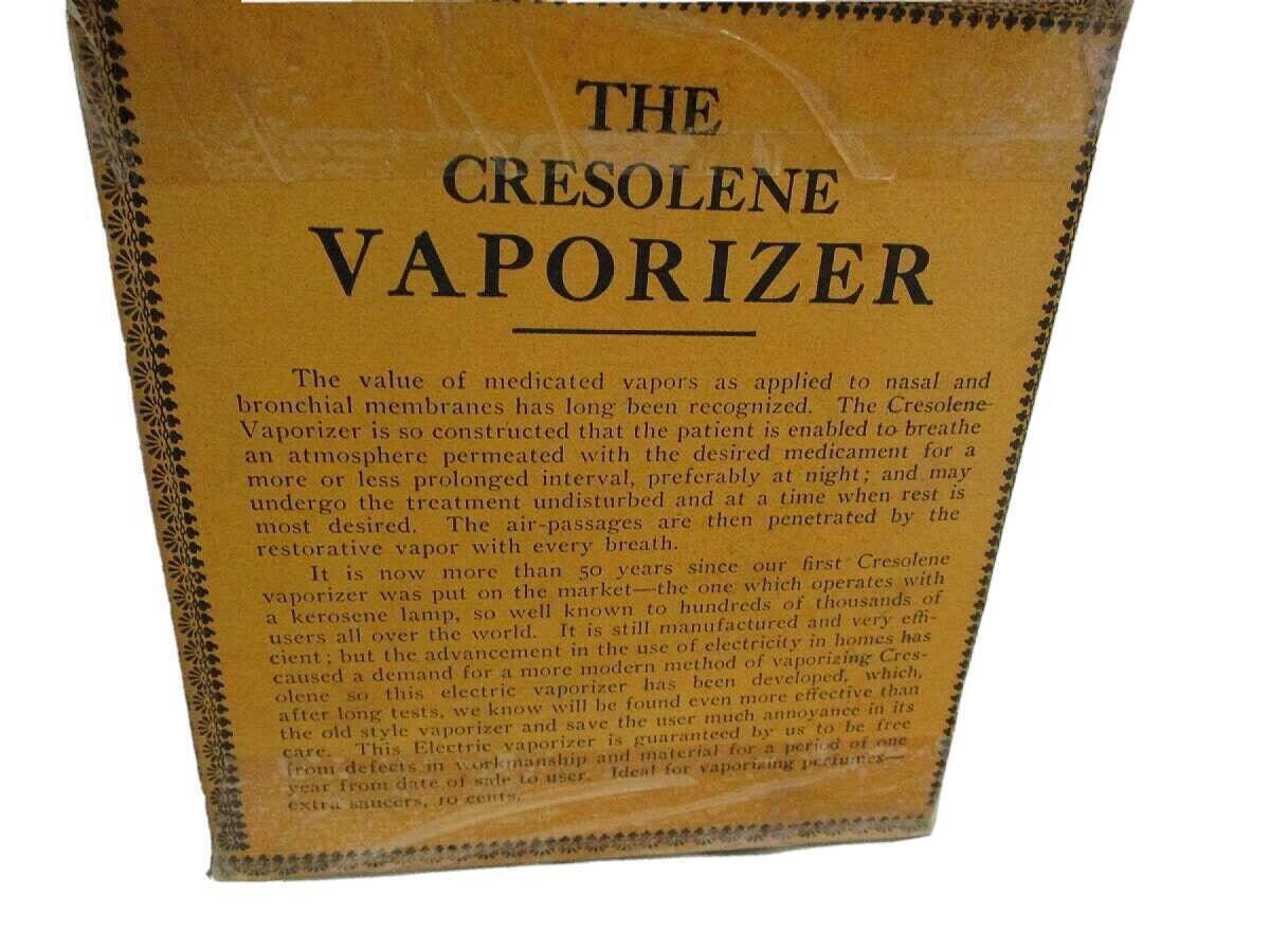Vintage 1930's Rare Vintage Vapor Cresolene Electric Vaporizer