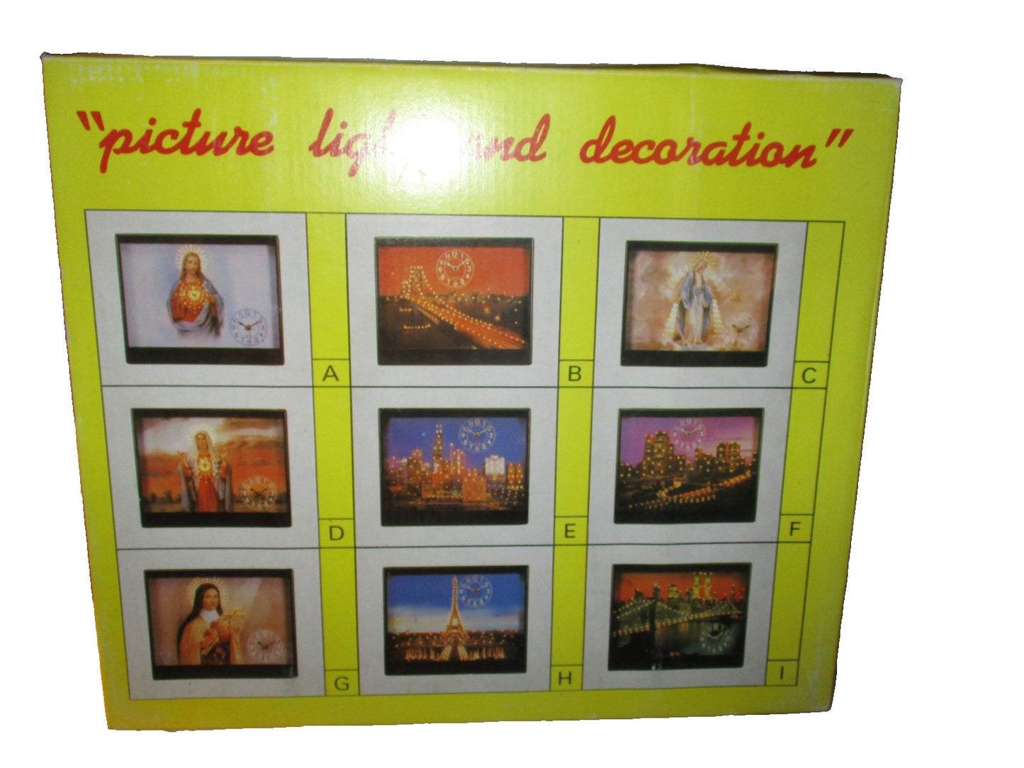 Goshita Chicago Picture Fiber Light and Decoration Sign Picture E on Box