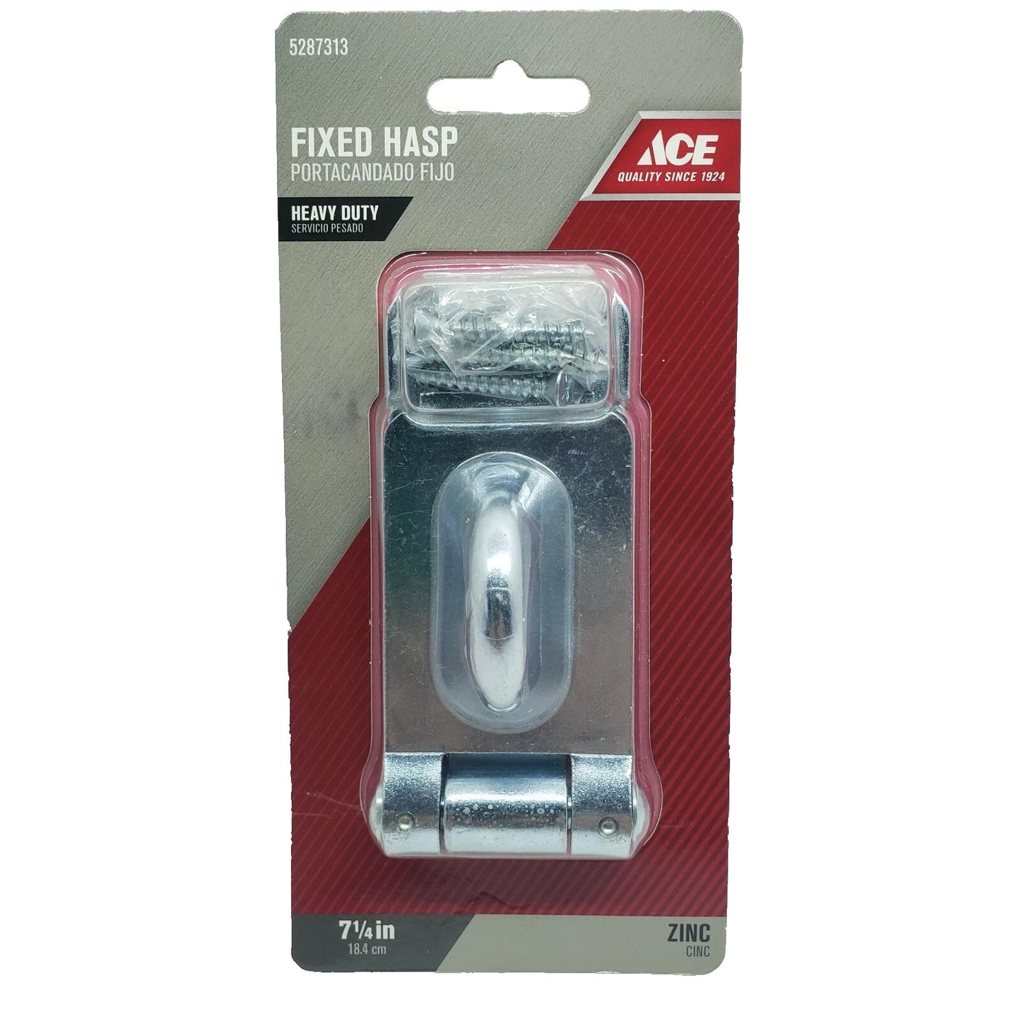 ACE Fixed Hasp HEAVY DUTY  7-1/4"  Zinc Plated  #5287313