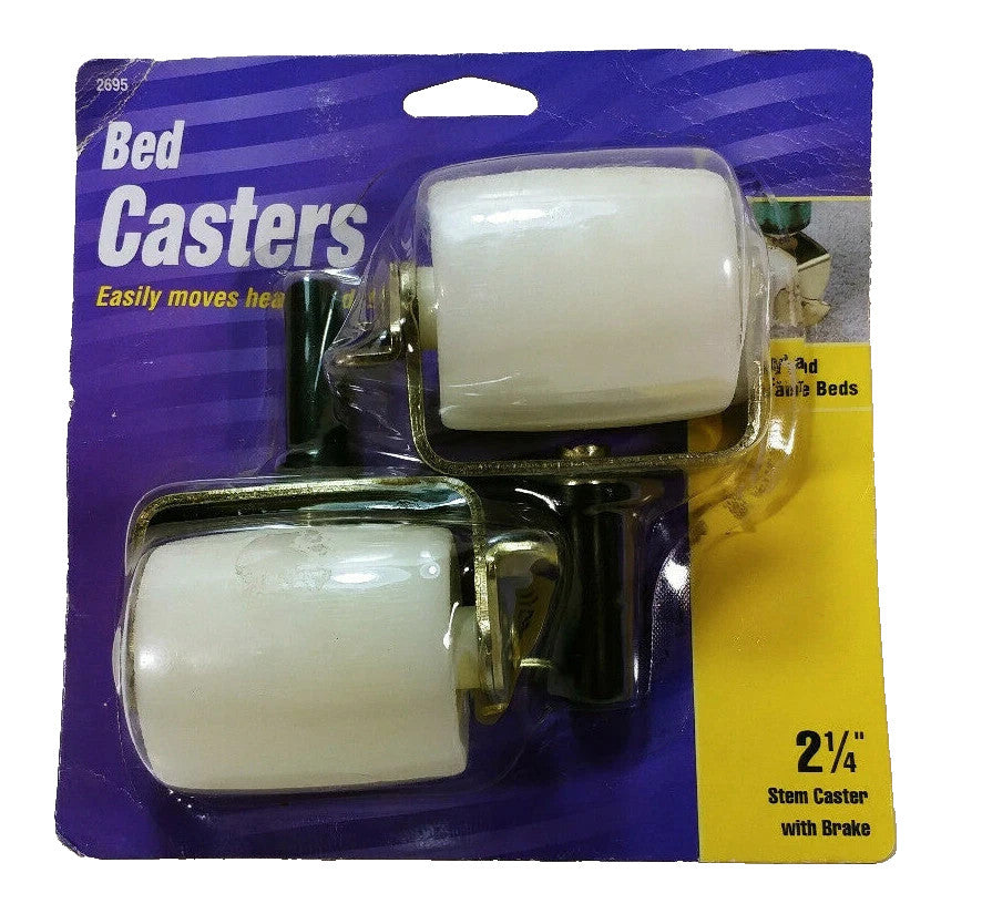 2 1/4" Stem Bed Casters W/Brakes  Waxman # 2695 Protect all Floors