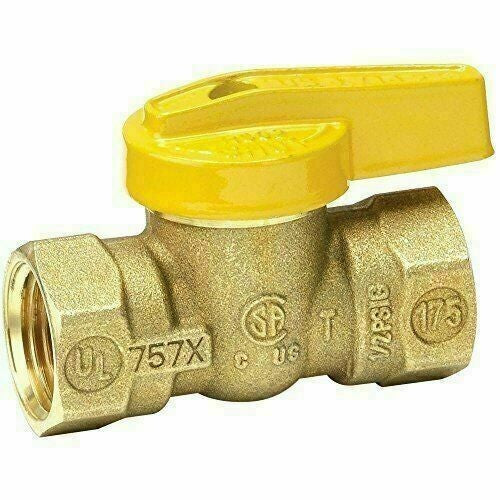 Everbilt 3/4 in. Brass FPT x FPT Lever Handle Gas Ball Valve