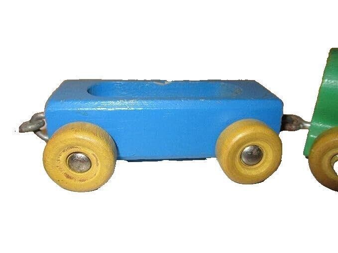 Vintage Playskool Wooden 4 Piece Train Set