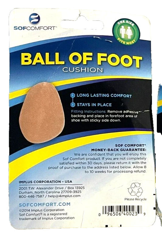 Sofcomfort Ball of Foot shoe Cushion 1 pair