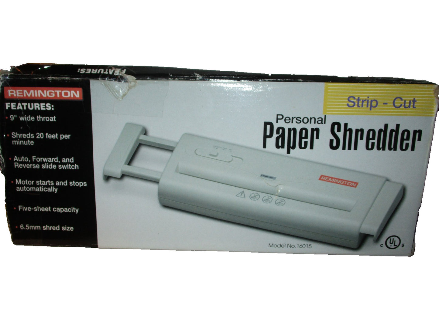 Remington Personal Paper Shredder Model No. 16015