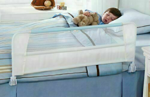 Munchkin Safety Toddler Bed Rail, White/Blue (Discontinued by Manufacturer)