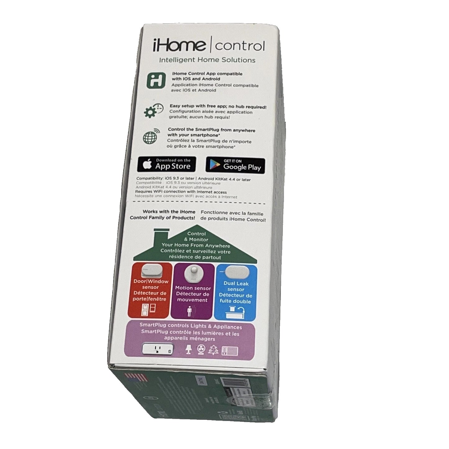 iHome Control Wifi Door/Window Battery Powered Sensor White ISB04WC