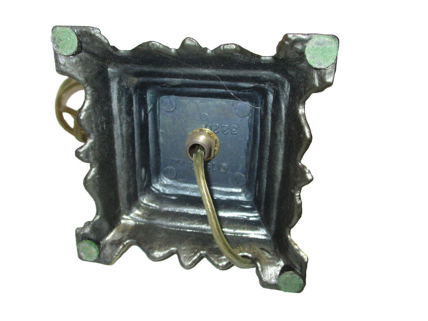 Vintage Brass Glass Globe Terrarium Lamp Accent Lightup White Roses Lantern Rare