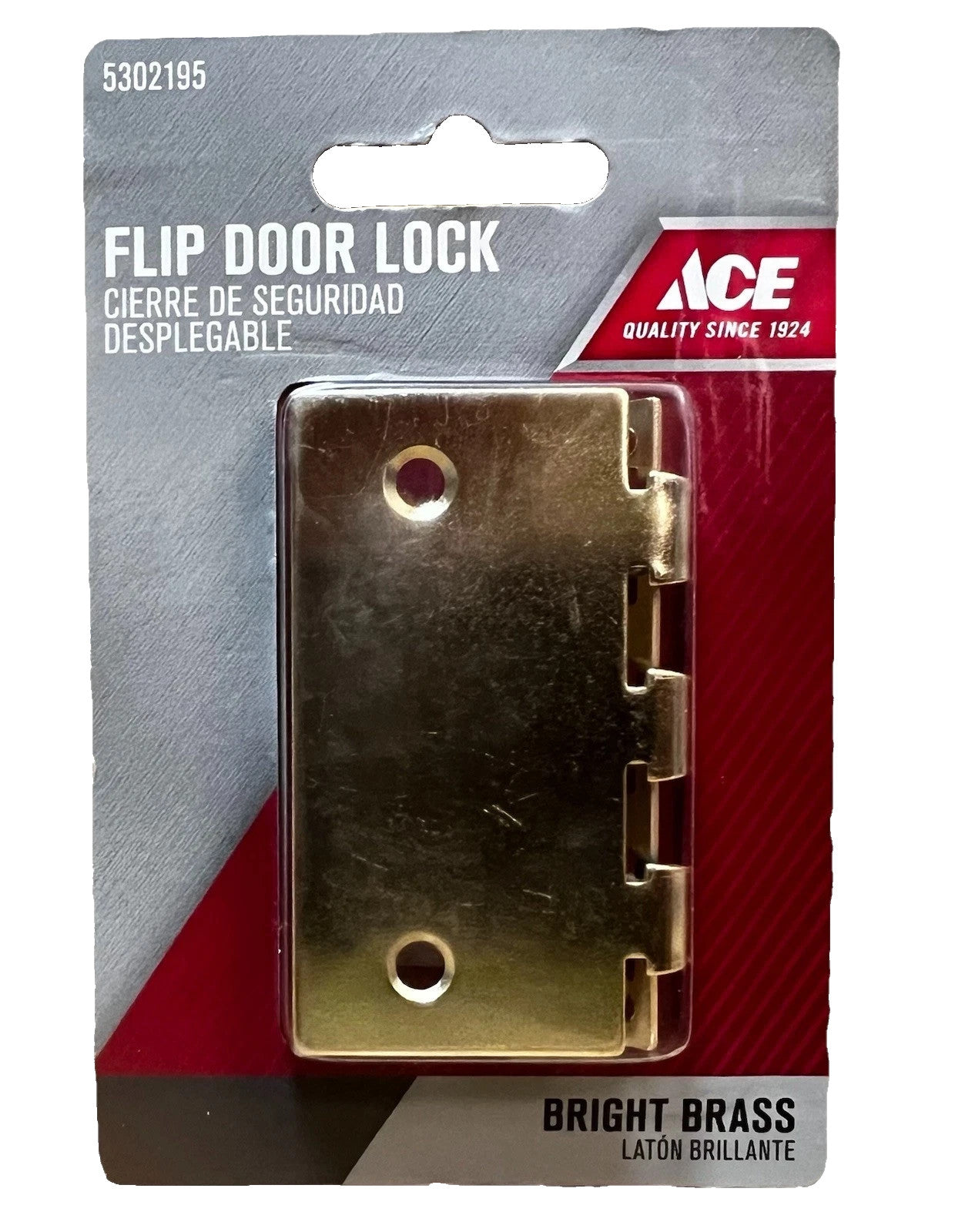 ACE FLIP DOOR LOCK, bright brass, # 5302195