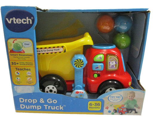 VTech Drop and Go Dump Truck Learning Toy Teaches Colors Numbers Lights Sounds