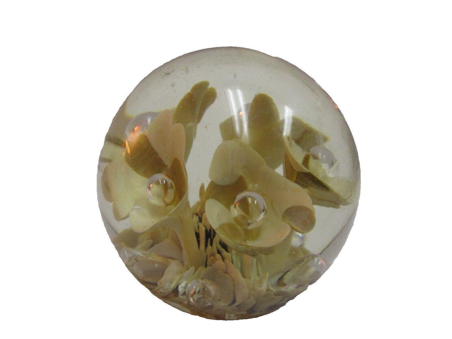 Vintage Brass Glass Globe Terrarium Lamp Accent Lightup White Roses Lantern Rare