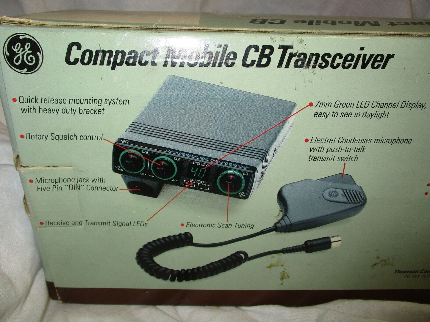 General Electric GE Compact Mobile CB Transceiver