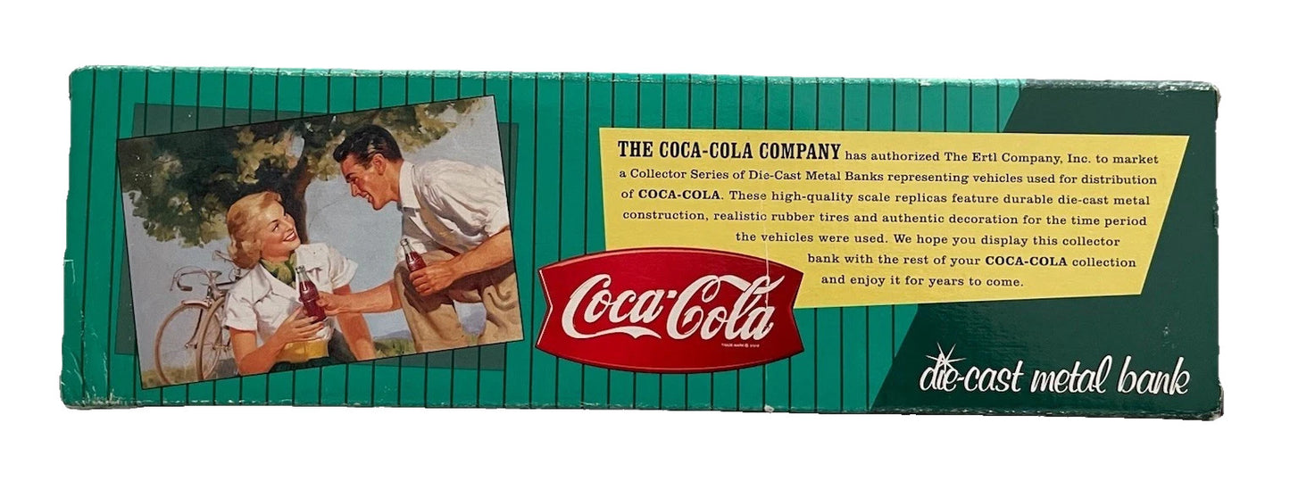 Vintage Coca-Cola Delivery Tractor Trailer Die-Cast Metal Bank by Ertl-1996