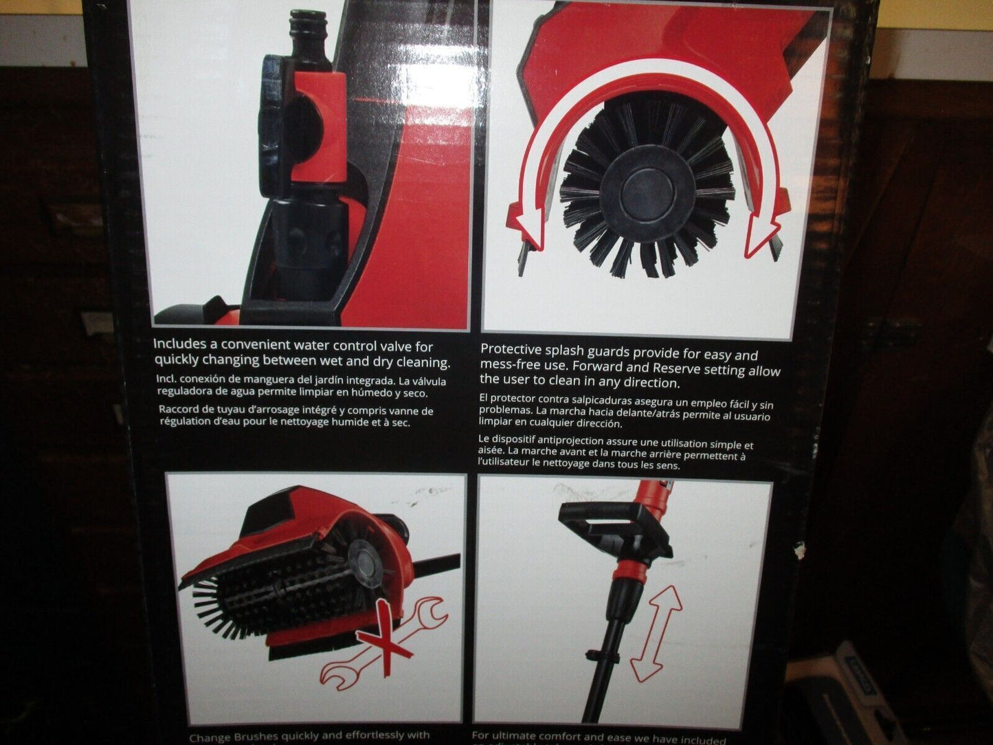 Einhell 18V Cordless Patio Cleaner Brush Wet & Dry Cleaning Stone Wood Tool Only