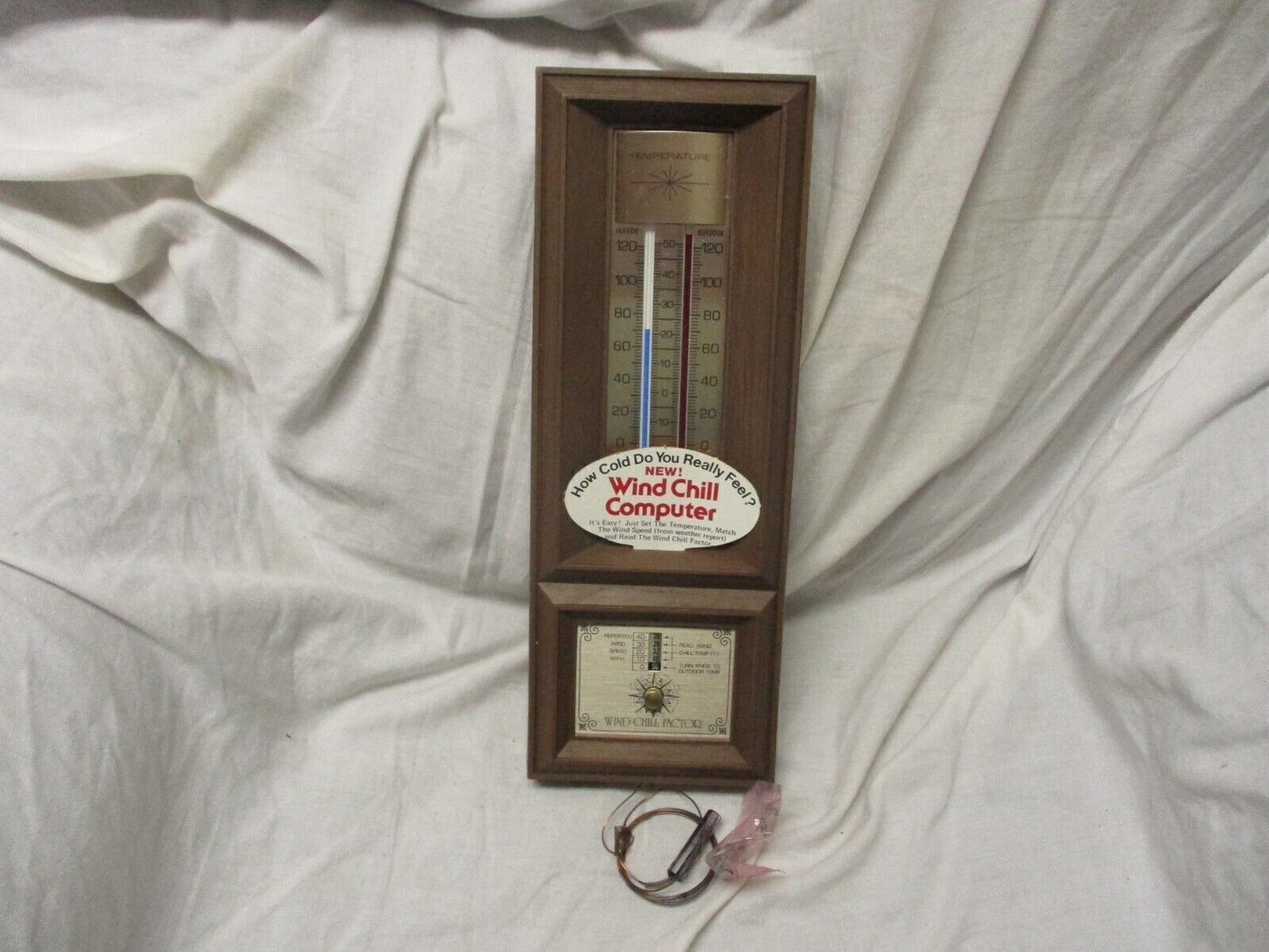 Vintage Thermometer Sprinfield Aspem Indoor-Outdoor Wind Chill Meter No. 7402
