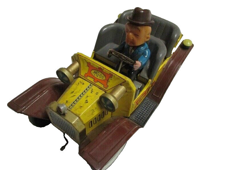 Vintage 1961 Hubley Battery Operated The Official Mr. Magoo Tin Car Top not incl