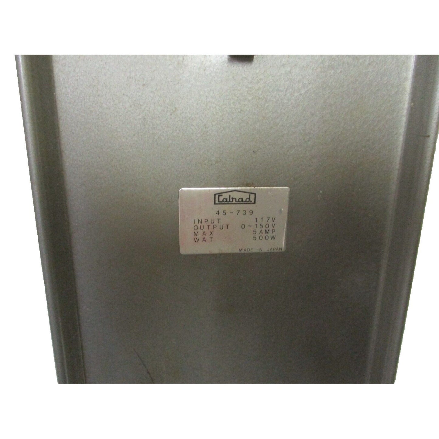 Vintage Variable Voltage Transformer 45-739 - Calrad Tablemodel