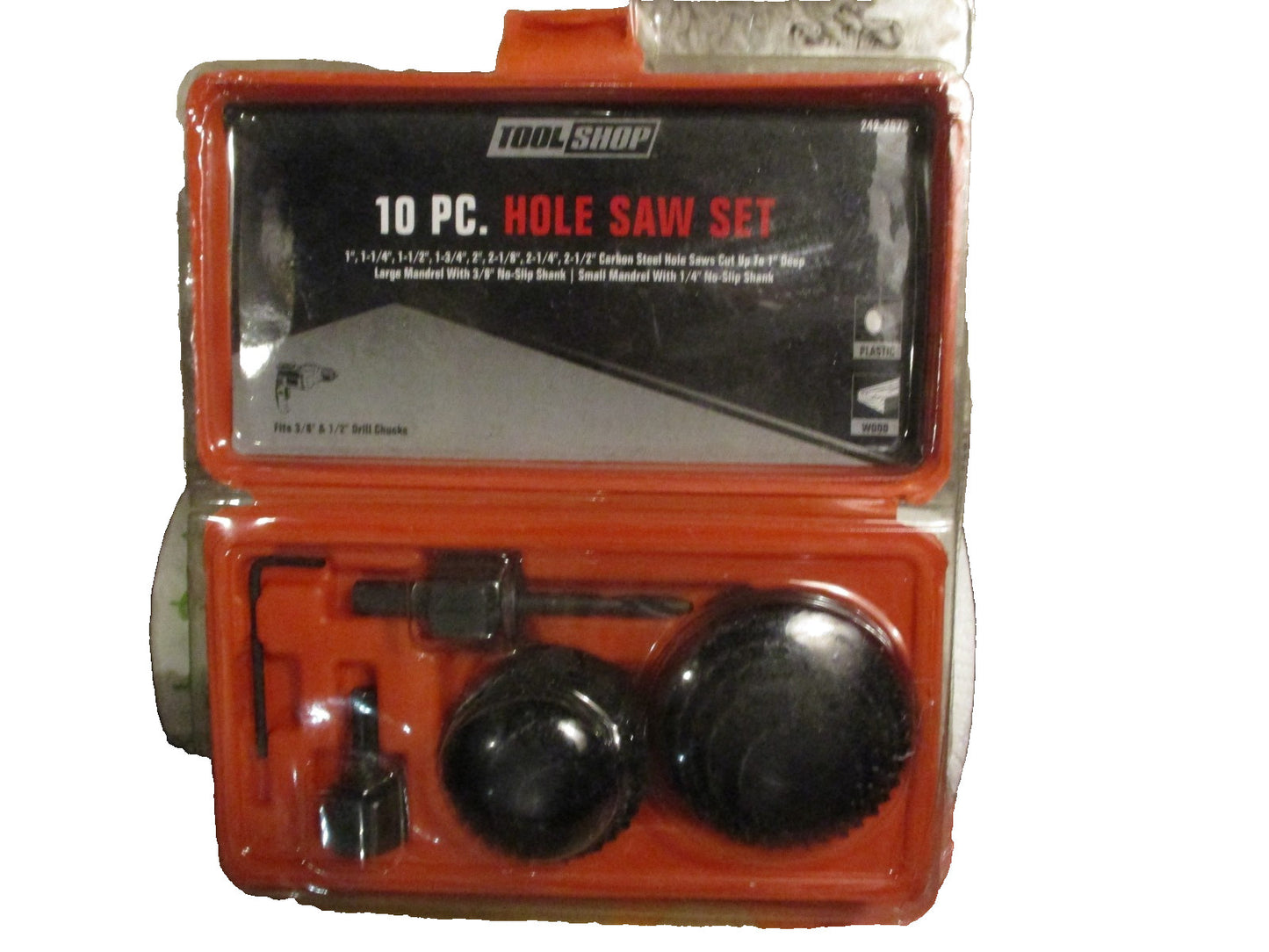 Tool Shop 10 Piece Hole Saw Kit With Red Case