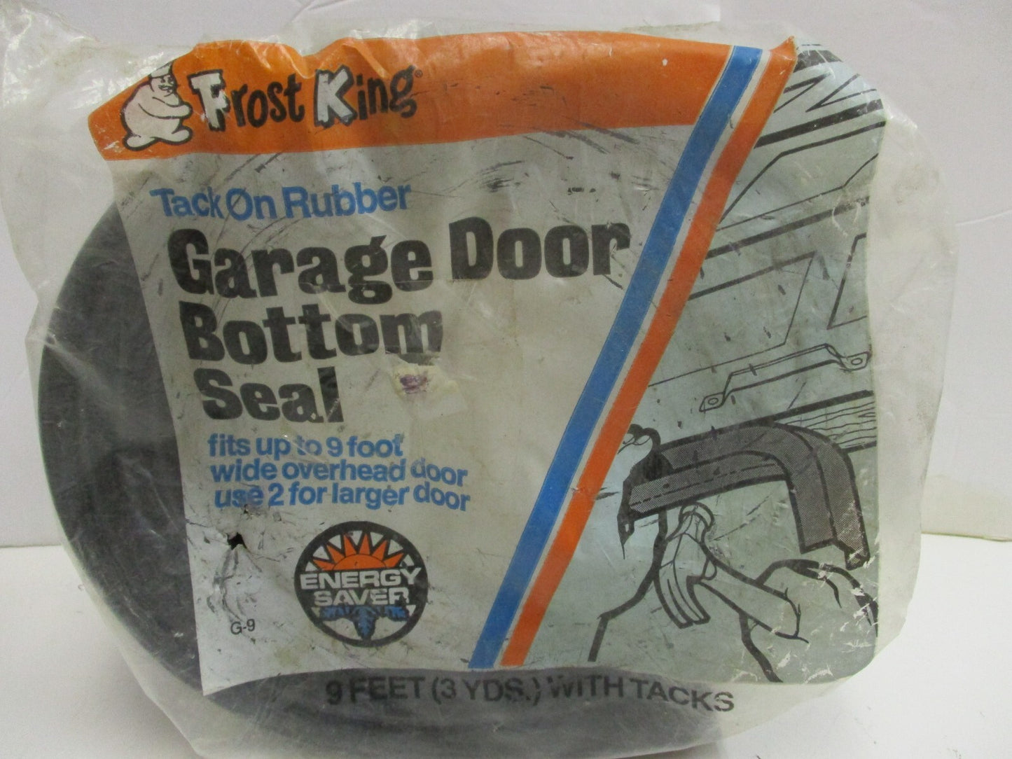 Frost King Garage Door Bottom Seal 2 1/4 x 9' Nail On Hard Rubber Made in USA