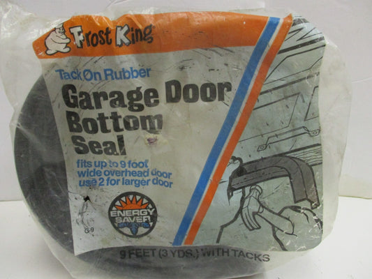 Frost King Garage Door Bottom Seal 2 1/4 x 9' Nail On Hard Rubber Made in USA
