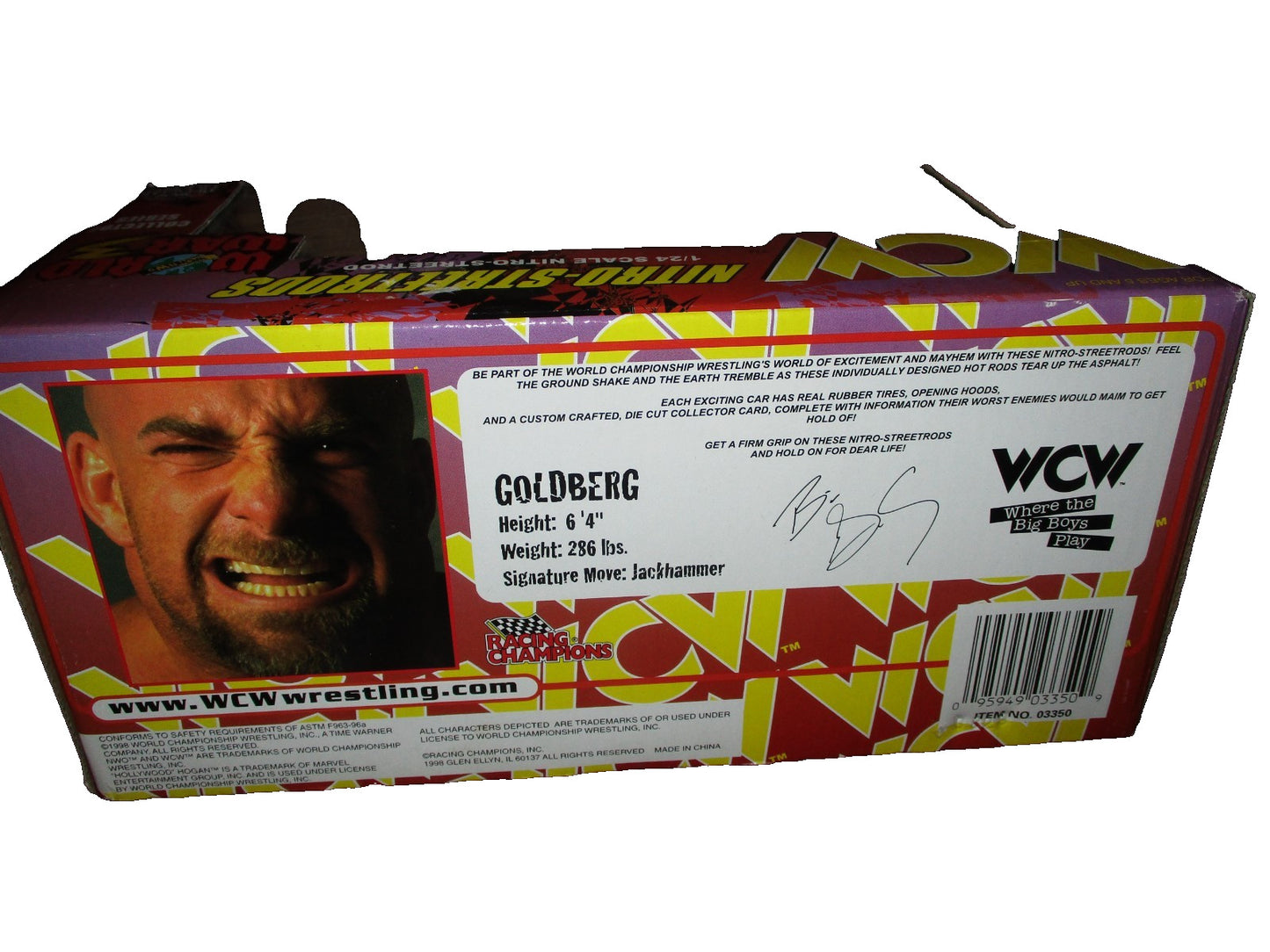 Racing Champions 1998 WCW Nitro-Streetrods 1:24 World War 3 Goldberg Car