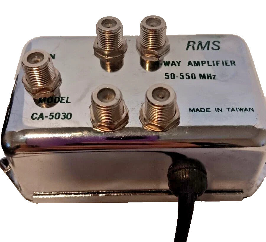 RMS Model CA-5030 4-Way VHF/FM/Video Amplifier 50-550MHz